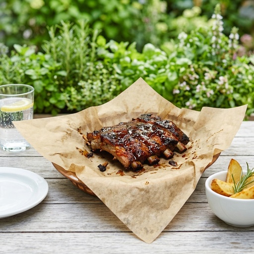 glazed pork ribs BBQ & Smokehouse, retouched after