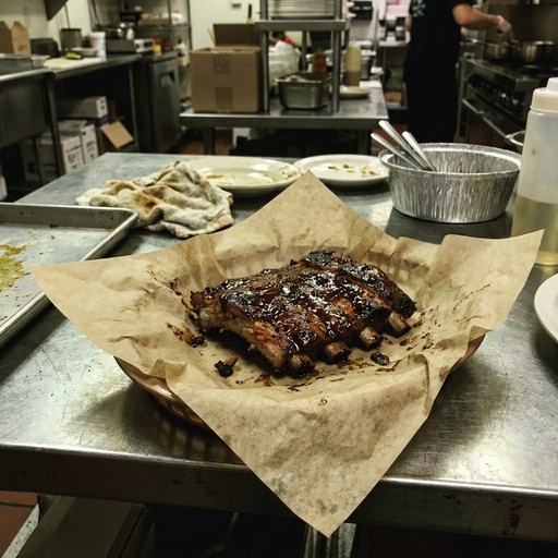 glazed pork ribs BBQ & Smokehouse, before