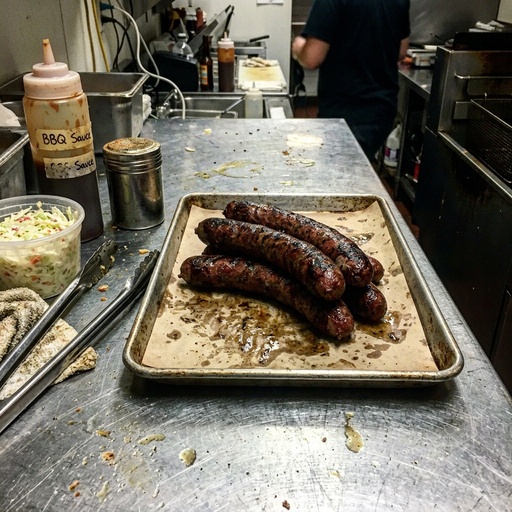 smoked sausage links BBQ & Smokehouse, before