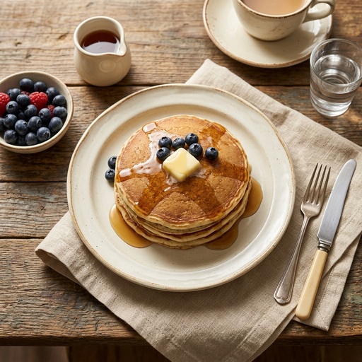 stack of pancakes Brunch & Breakfast, retouched after