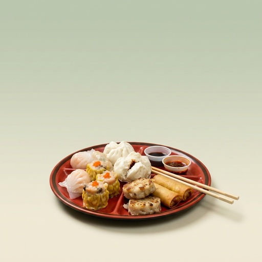 dim sum platter Chinese & Dim Sum, retouched after