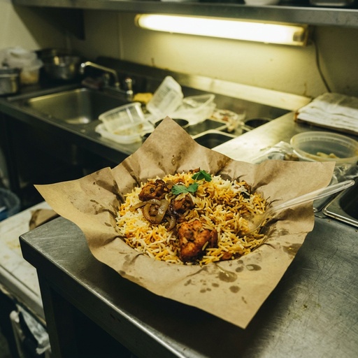 biryani rice dish Indian, before