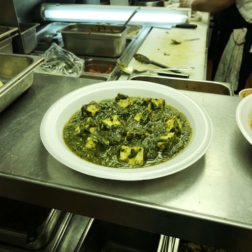 palak paneer Indian, before