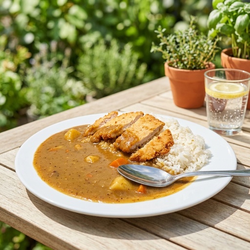 chicken katsu curry Japanese, retouched after