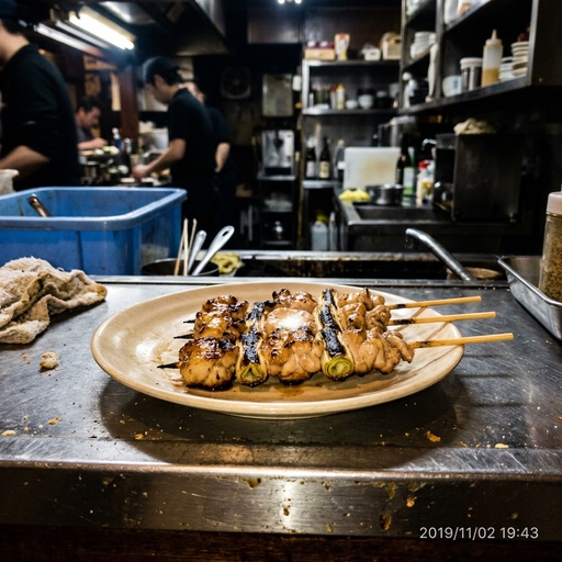 yakitori skewers Japanese, before