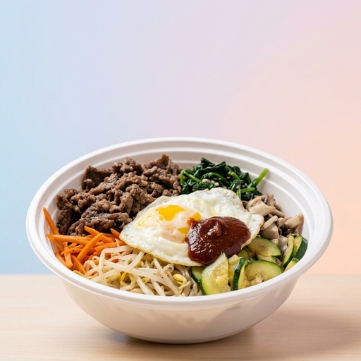 bibimbap bowl Korean BBQ, retouched after