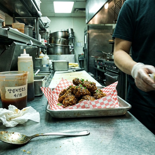 korean fried chicken Korean BBQ, before