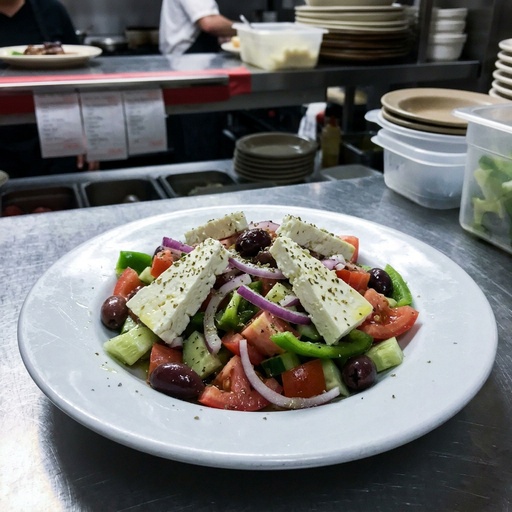 greek salad Greek & Mediterranean, before