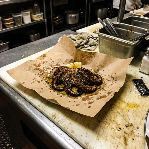 grilled octopus Greek & Mediterranean, before