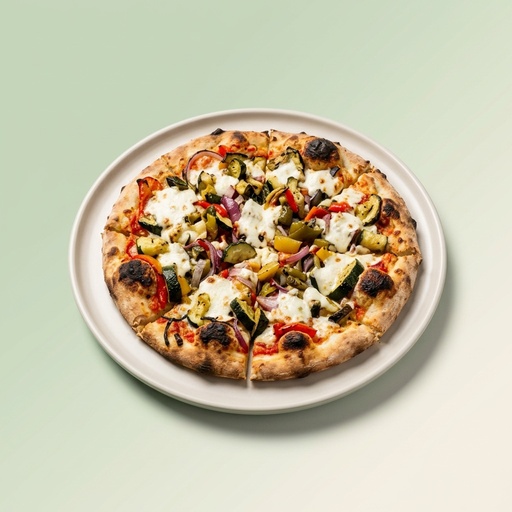 wood-fired vegetable pizza Pizza, retouched after