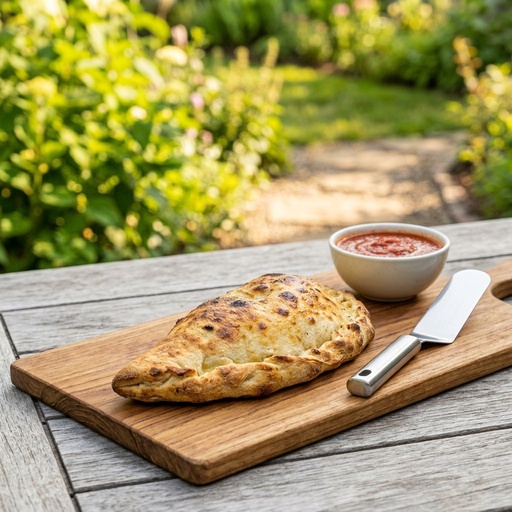 folded calzone Pizza, retouched after