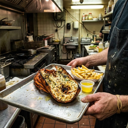 grilled lobster Seafood & Raw Bar, before