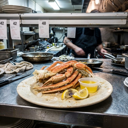 crab legs Seafood & Raw Bar, before