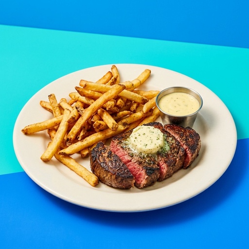 steak frites Steakhouse, retouched after
