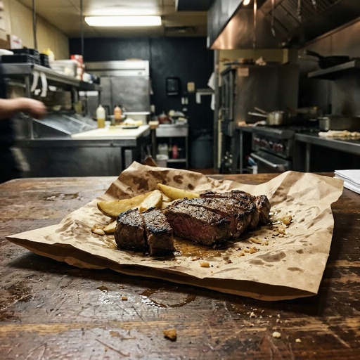 sliced seared sirloin Steakhouse, before