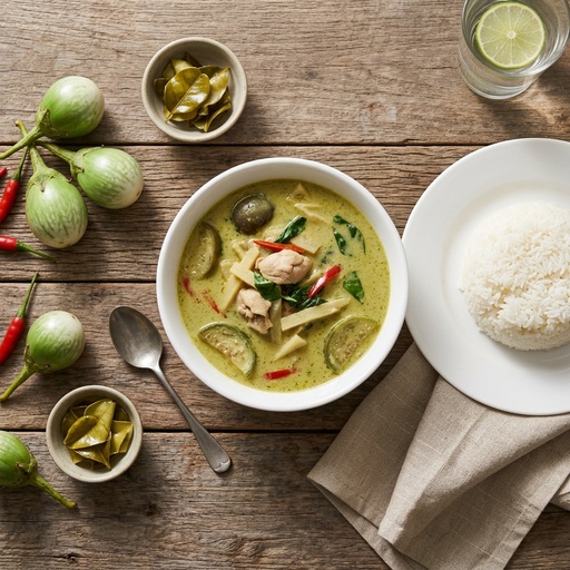 green curry Thai, retouched after