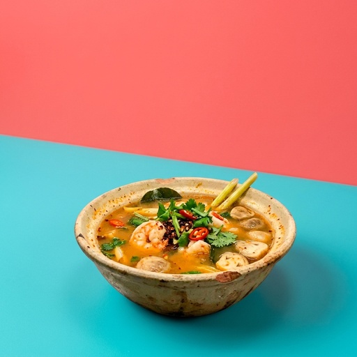 tom yum soup Thai, retouched after