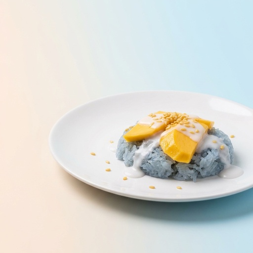 mango sticky rice Thai, retouched after