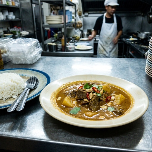 massaman curry Thai, before