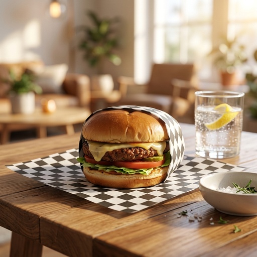 plant-based burger Vegan & Plant-based, retouched after