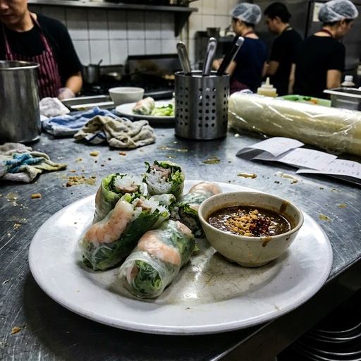 fresh spring rolls Vietnamese, before