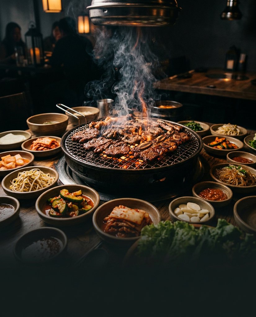 Korean BBQ food photography