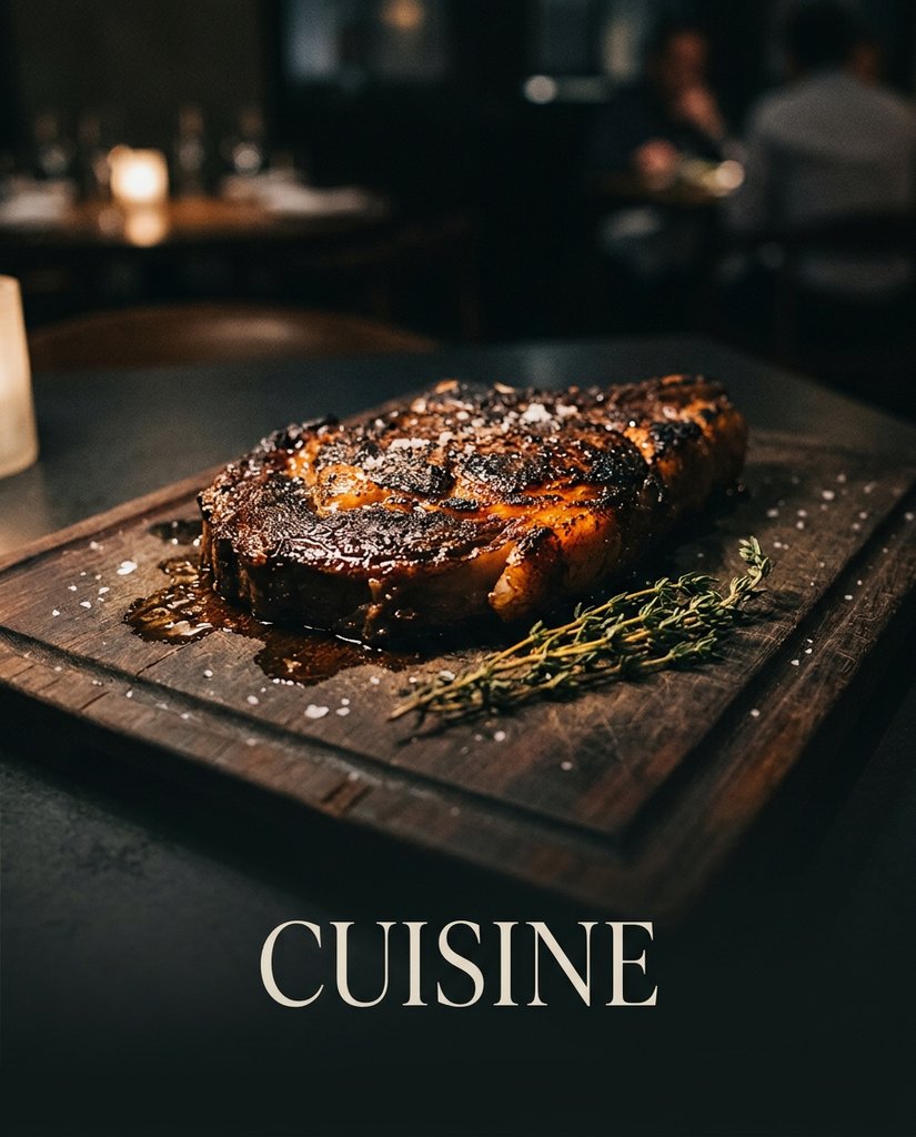 Steakhouse food photography